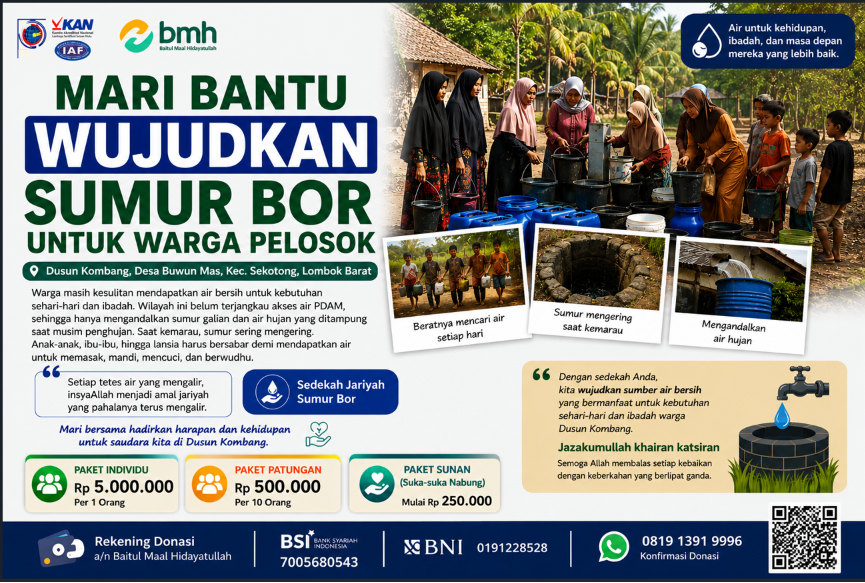 Di Saat Banyak Orang Mudah Mendapat Air, Warga Dusun Kombang Masih Kesulitan Untuk Mendapatkan Setetes Air” - BMH NTB